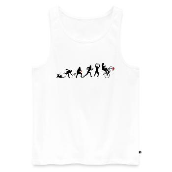 Radball Cycle Ball Evolution - Men's Premium Organic Tank Top - white - Front - AI Model Male 178 light (178cm)