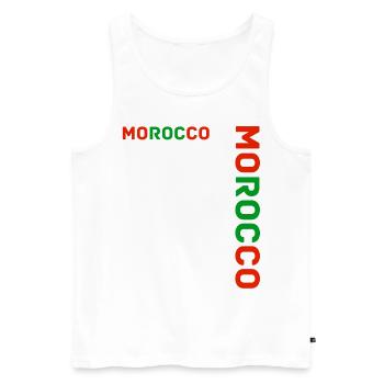 MOROCCAN team supporter football - Men's Premium Organic Tank Top - white - Front - Michal (187cm)