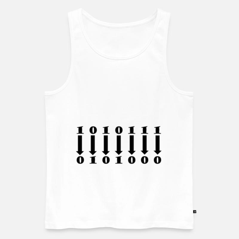 1er-Komplement - Männer Premium Bio Tank Top - Weiß