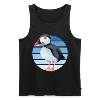 Papageitaucher Puffin Papagei Lunde Vogel Geschenk - Männer Premium Bio Tank Top - Anthrazit - Vorne - Alexander (188cm)