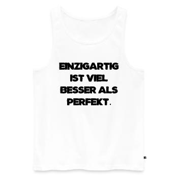 Einzigartig Besonders Zicke Frauen Männer Geschenk - Männer Premium Bio Tank Top - Weiß - Vorne - AI Model Male 178 light (178cm)