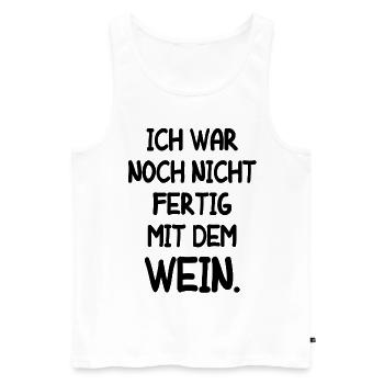 Vino Weinliebhaber Geschenk Wein Weinfest Rotwein - Männer Premium Bio Tank Top - Weiß - Vorne - Michal (187cm)