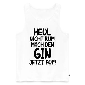 Gin Cocktail Alkohol Frauen Schnaps Longdrink Fun - Männer Premium Bio Tank Top - Weiß - Vorne - Michal (187cm)