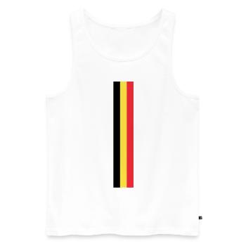 Belgian flag Belgium Flag Belgian Belgian - Men's Premium Organic Tank Top - white - Front - AI Model Male 178 light (178cm)