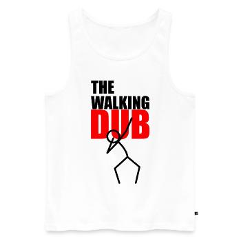 The Walking DUB - Men's Premium Organic Tank Top - white - Front - AI Model Male 178 light (178cm)