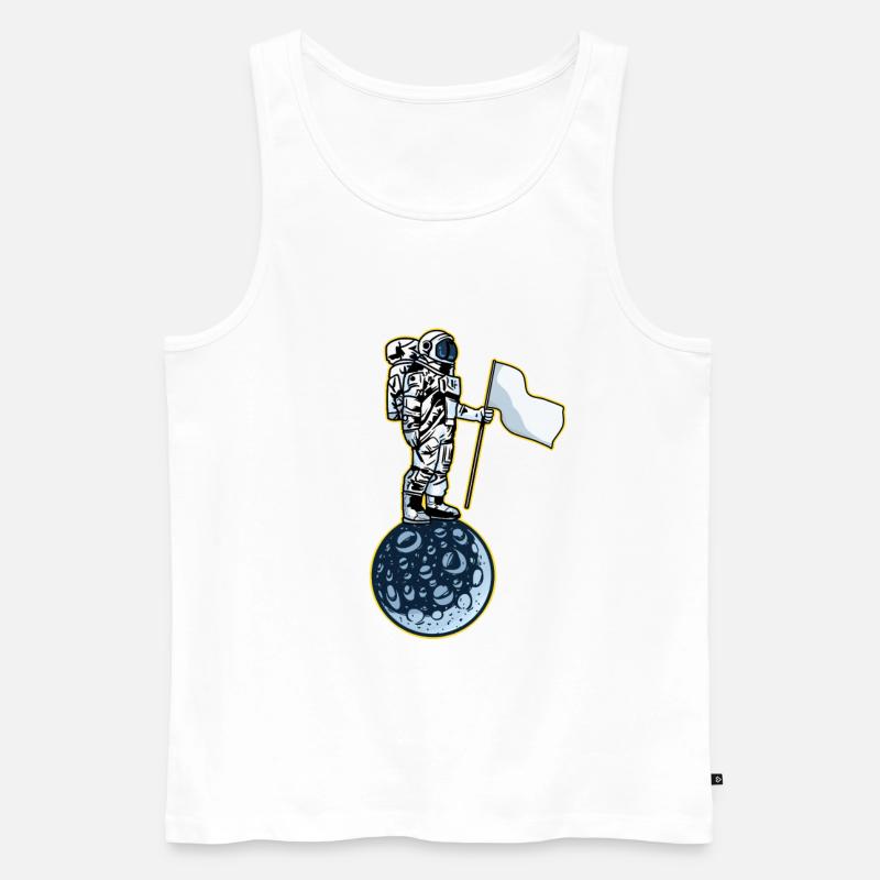 Astronaut - Männer Premium Bio Tank Top - Weiß
