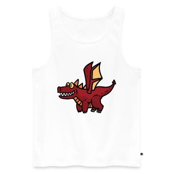Flying dragon - Men's Premium Organic Tank Top - white - Front - AI Model Male 178 light (178cm)