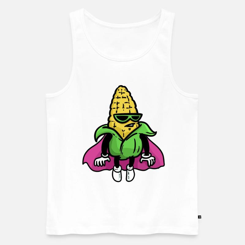 Captain Kernel - Männer Premium Bio Tank Top - Weiß