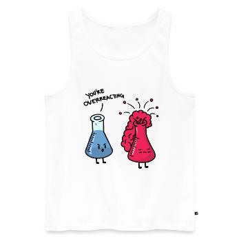 Lab Overreacting - Männer Premium Bio Tank Top - Weiß - Vorne - AI Model Male 178 light (178cm)