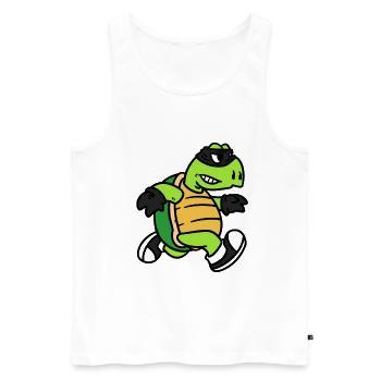 Turtle thief, Schildkröten Räuber - Männer Premium Bio Tank Top - Weiß - Vorne - AI Model Male 178 light (178cm)