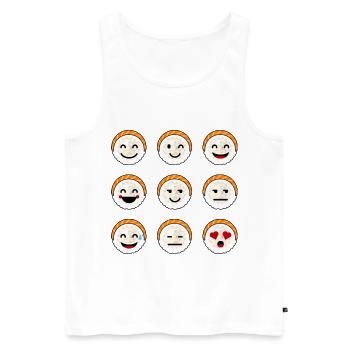 Sushi emotions - Men's Premium Organic Tank Top - white - Front - Michal (187cm)
