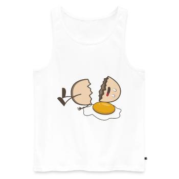 Broken egg. broken egg - Men's Premium Organic Tank Top - white - Front - Michal (187cm)