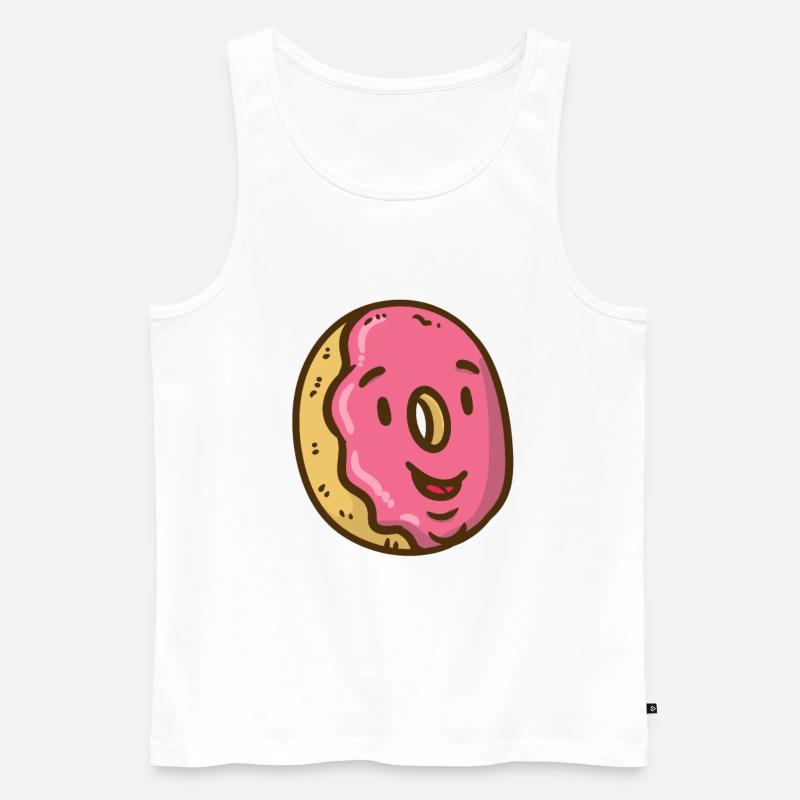 Taco trainiert mit Hantel - Männer Premium Bio Tank Top - Weiß