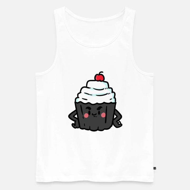 Strict Cupcake - Männer Premium Bio Tank Top - Weiß