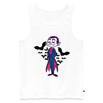 Vampire Kid Vampir Kid - Männer Premium Bio Tank Top - Weiß - Vorne - AI Model Male 178 light (178cm)