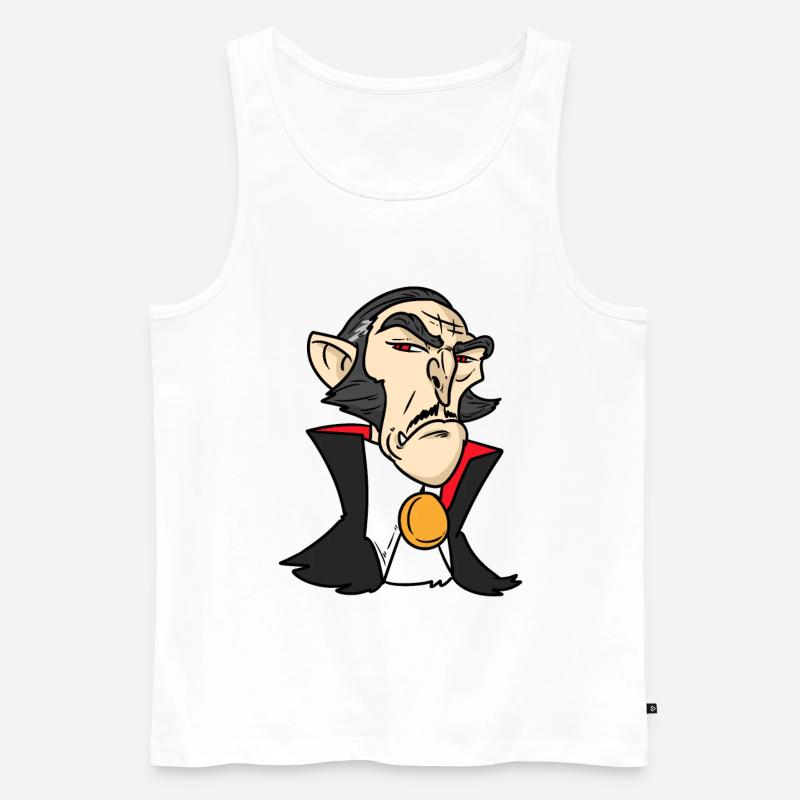 Sir Vampire Sir Vampire - Männer Premium Bio Tank Top - Weiß