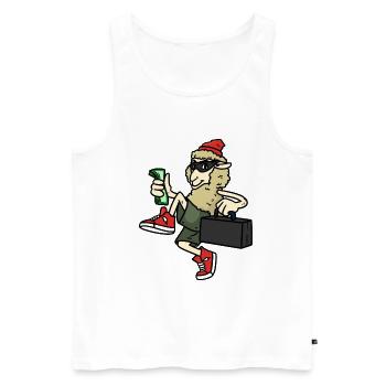 Robber Sheep Robber sheep - Men's Premium Organic Tank Top - white - Front - Michal (187cm)