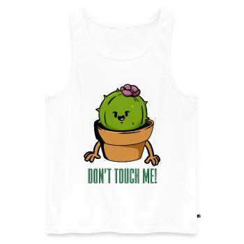 Do not Touch Me Do not touch me - Men's Premium Organic Tank Top - white - Front - AI Model Male 178 light (178cm)
