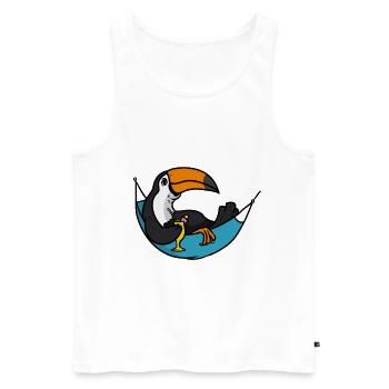 Tucan hammock time toucan hammock time - Men's Premium Organic Tank Top - white - Front - AI Model Male 178 light (178cm)
