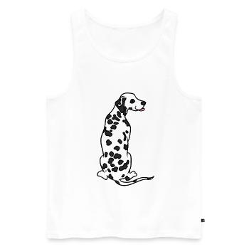 Dalmatian - Men's Premium Organic Tank Top - white - Front - Michal (187cm)