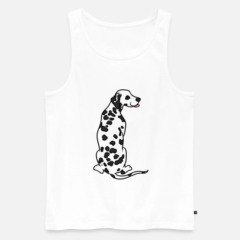 Dalmatiner - Männer Premium Bio Tank Top - Weiß