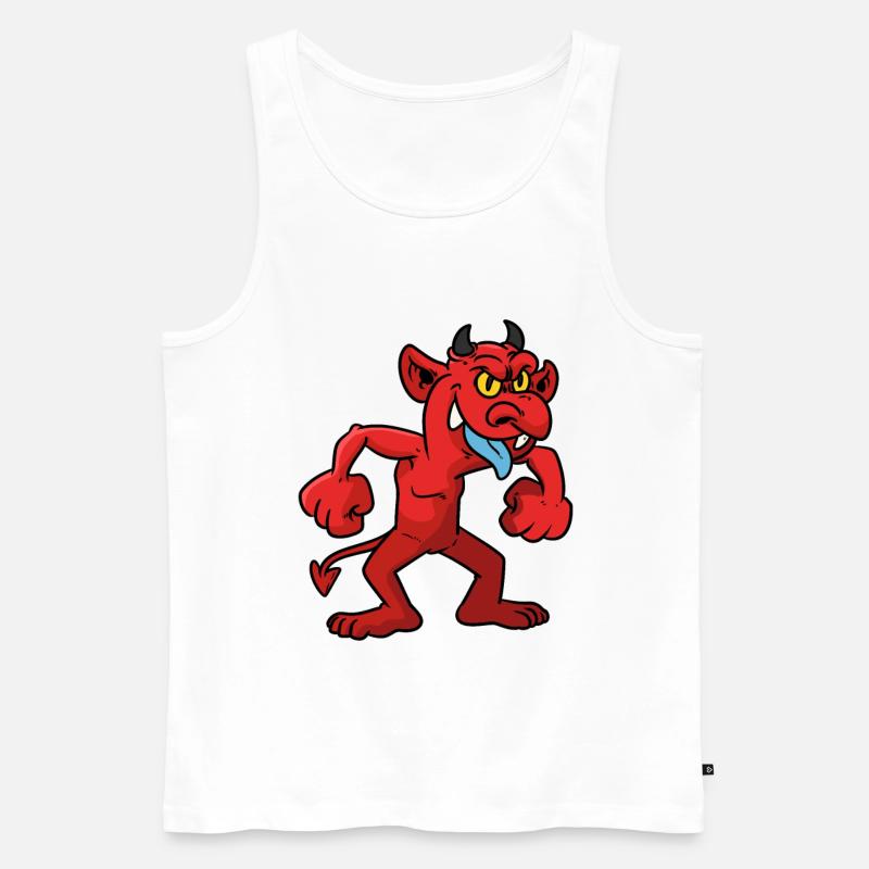 Angry devil comic - Men's Premium Organic Tank Top - white