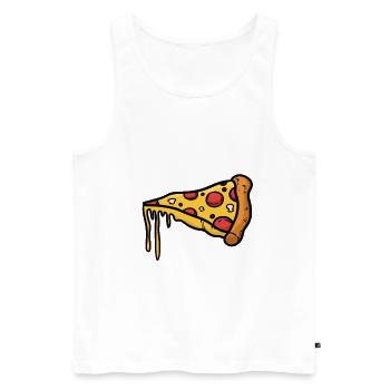 Pizza Valentinstag Paar T-shirt - Männer Premium Bio Tank Top - Weiß - Vorne - AI Model Male 178 light (178cm)
