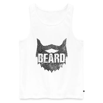 Bart - Männer Premium Bio Tank Top - Weiß - Vorne - Michal (187cm)