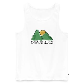 Gebirge - Männer Premium Bio Tank Top - Weiß - Vorne - Michal (187cm)