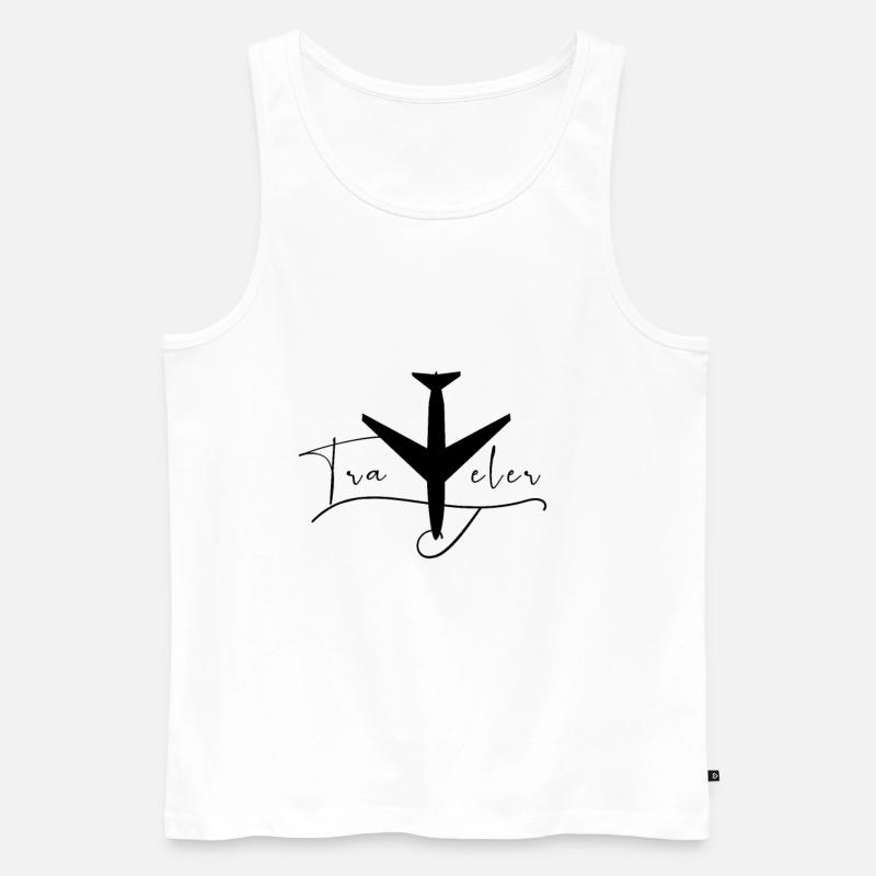 Reisender - Männer Premium Bio Tank Top - Weiß