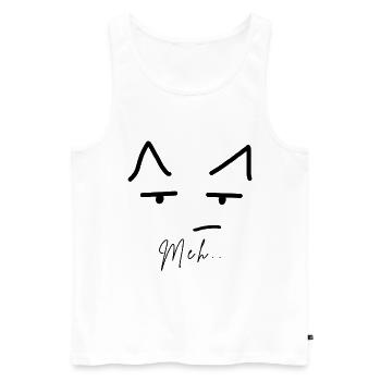 Miau - Männer Premium Bio Tank Top - Weiß - Vorne - Michal (187cm)