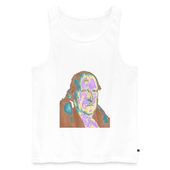 Georg Friedrich Wilhelm Hegel pop Art - Männer Premium Bio Tank Top - Weiß - Vorne - AI Model Male 178 light (178cm)