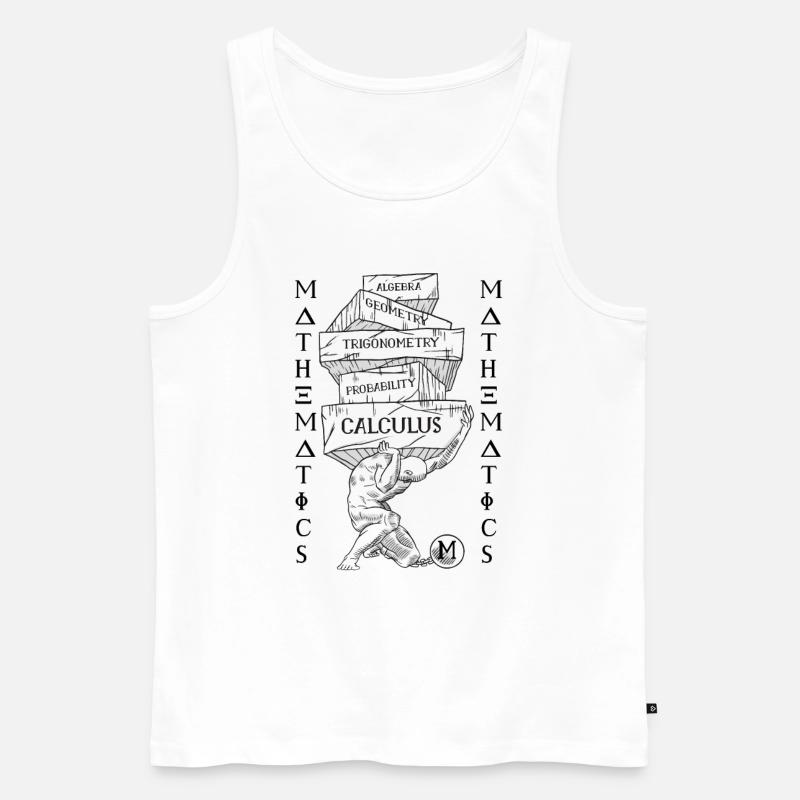 Math problems - Men's Premium Organic Tank Top - white