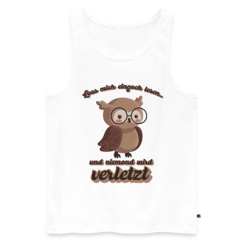 Lass mich einfach lesen und niemand wird verletzt - Männer Premium Bio Tank Top - Weiß - Vorne - AI Model Male 178 light (178cm)
