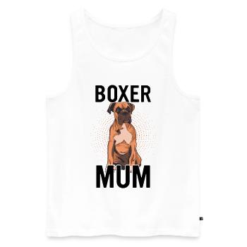 Boxer Dog Dog Mum - Men's Premium Organic Tank Top - white - Front - AI Model Male 178 light (178cm)
