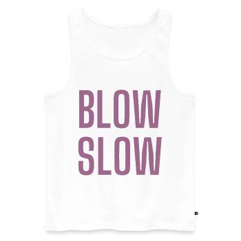 langsames pusten - Männer Premium Bio Tank Top - Weiß - Vorne - Michal (187cm)