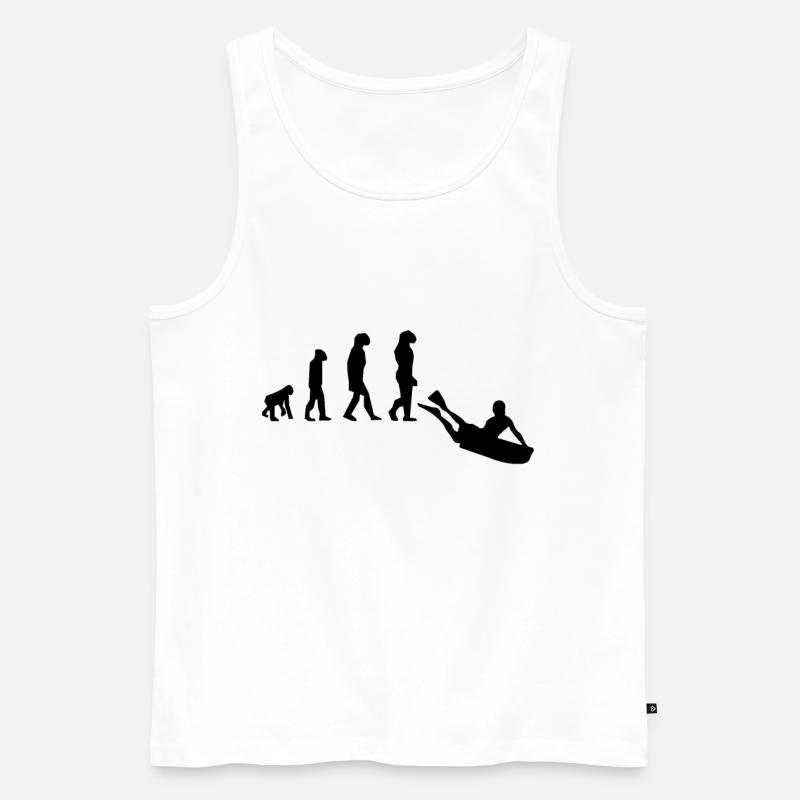 Bodyboarding Evolution Bodyboarder Geschenk - Männer Premium Bio Tank Top - Weiß