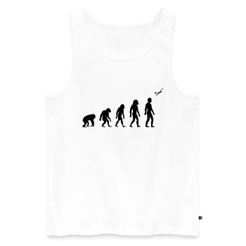 glider flight evolution glider sail gift - Men's Premium Organic Tank Top - white - Front - AI Model Male 178 light (178cm)