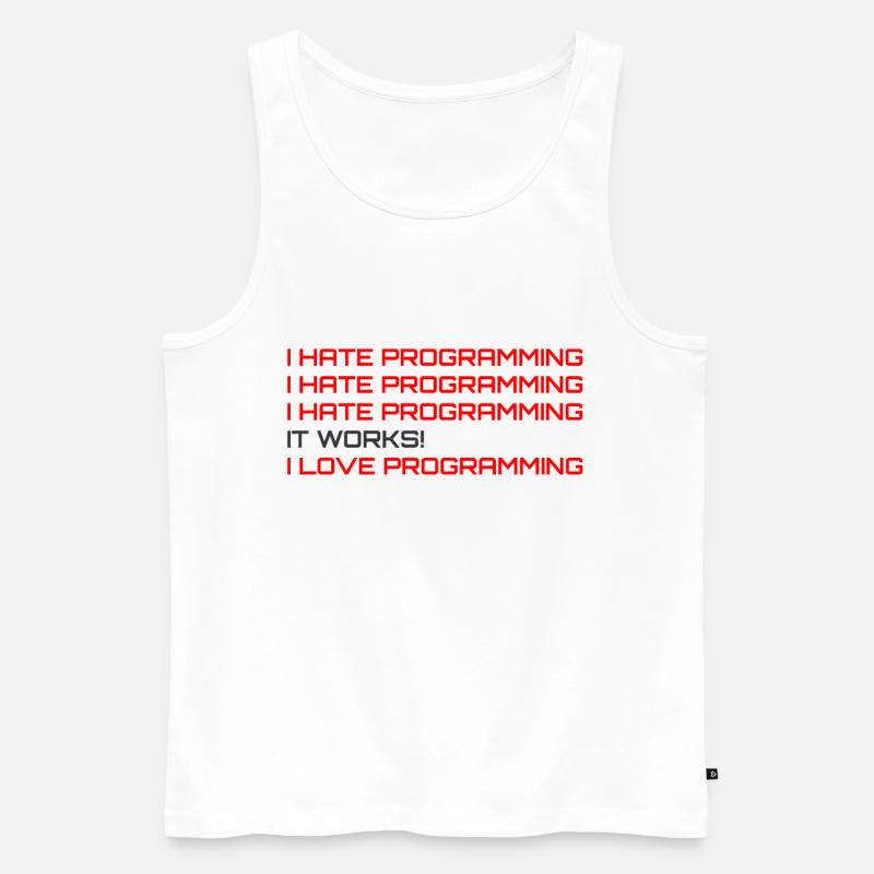 Computerprogrammierer Codierer Software Engineers Geschenk - Männer Premium Bio Tank Top - Weiß