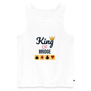 Play Cards Bridge game Addict Fan Player Gamer - Men's Premium Organic Tank Top - white - Front - Michal (187cm)