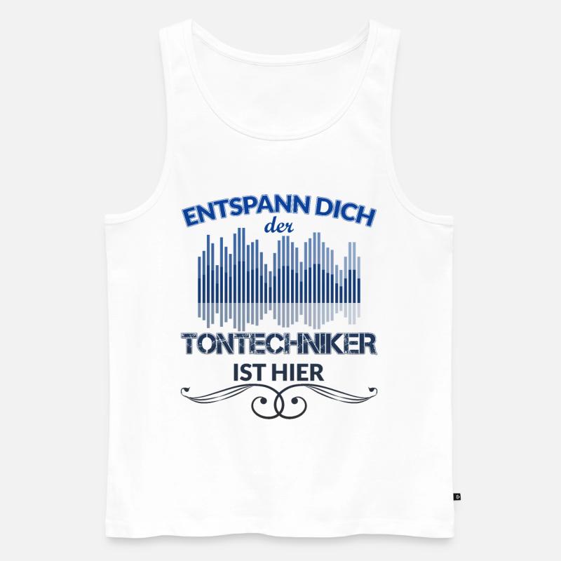 Tontechniker Tontechnik Veranstaltungstechnik - Männer Premium Bio Tank Top - Weiß