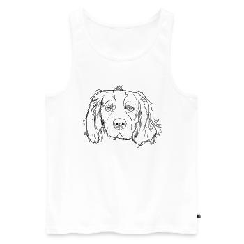 Strokes Welsh Springer Spaniel Dog - Men's Premium Organic Tank Top - white - Front - Michal (187cm)