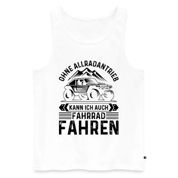 Geländewagen Matsch Allrad Reisefahrzeug Offroad - Männer Premium Bio Tank Top - Weiß - Vorne - AI Model Male 178 light (178cm)
