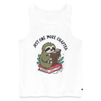 Just one more chapter Bookworm Sloth - Men's Premium Organic Tank Top - white - Front - Michal (187cm)
