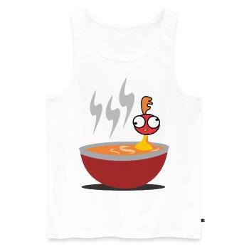 Chicken soup chicken - Men's Premium Organic Tank Top - white - Front - Michal (187cm)