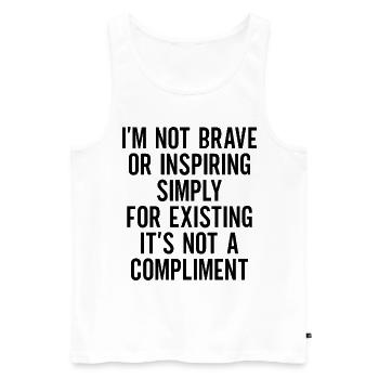 Against ableism! Against hostility to the disabled - Men's Premium Organic Tank Top - white - Front - Michal (187cm)