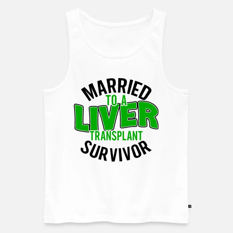 Lebertransplantation Leber-OP Organspender - Männer Premium Bio Tank Top - Weiß