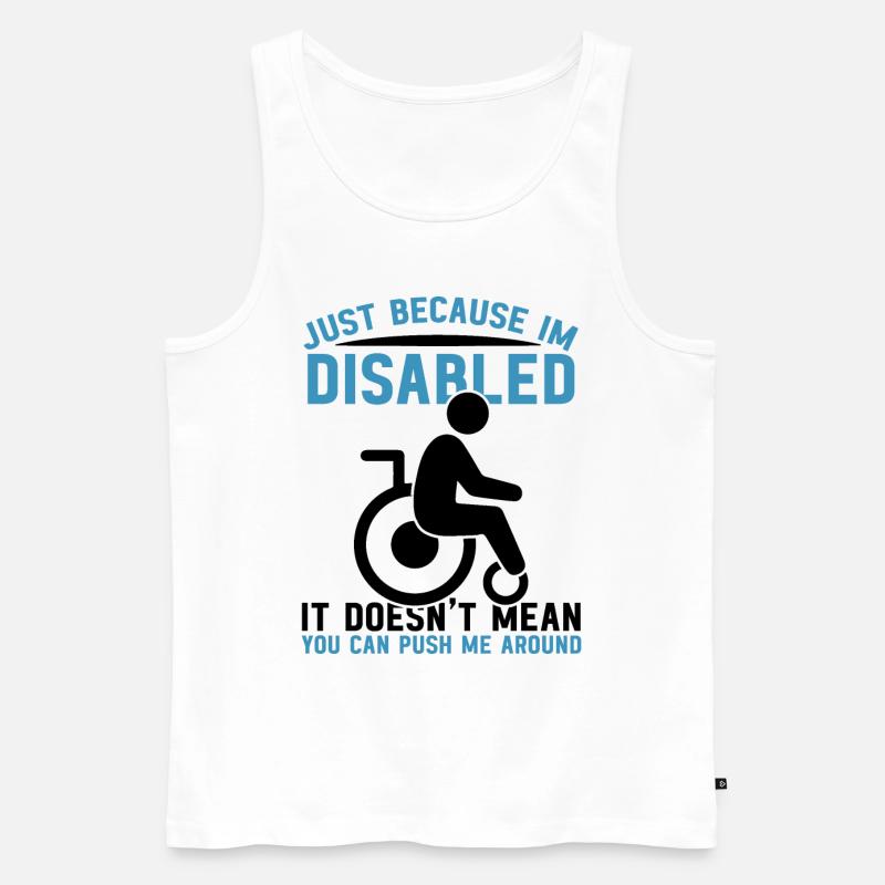 Rollstuhl - Männer Premium Bio Tank Top - Weiß