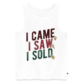 Immobilien-Händler Für Immobilien-Makler - Männer Premium Bio Tank Top - Weiß - Vorne - Michal (187cm)