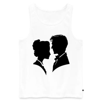 Couple Wedding Couple Marriage - Men's Premium Organic Tank Top - white - Front - AI Model Male 178 light (178cm)